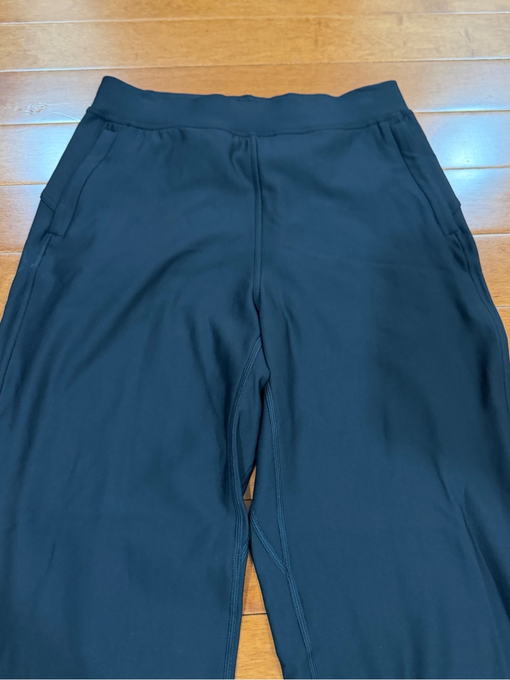 Lululemon Black Elastic Waist Zip Cuffs Adapted State High Rise Joggers Pants 6 - Picture 3 of 6